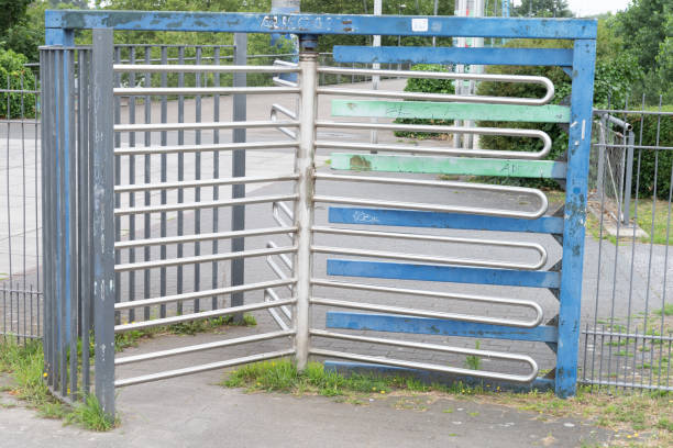 istock Exit with metal fence at an outdoor area 2148577449