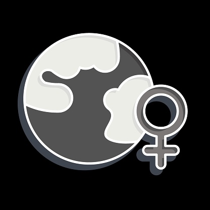 Icon Women Day. related to Woman Day symbol. glossy style. simple design illustration
