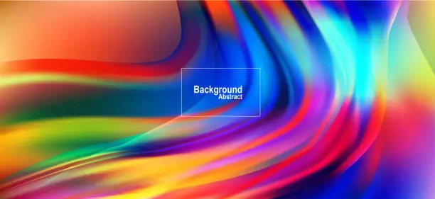 Vector illustration of Abstract background of paint in multi colorful effects