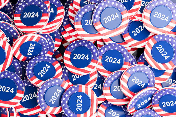 istock US 2024 Presidential Election Vote Badges. 2148579492