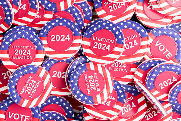 istock US 2024 Presidential Election Vote Badges. 2148579554