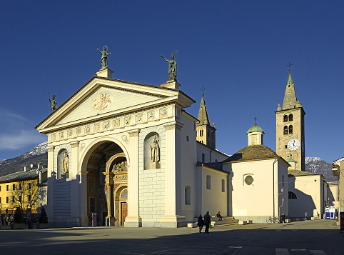 Cathedral of Santa Maria Assunta of Aosta comes from the V-XIX century, the Valley of Aosta, north of Italy