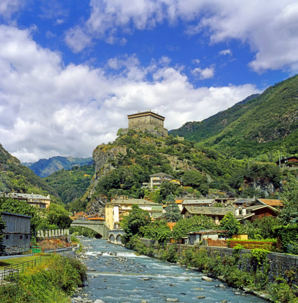Verres Castle in Aosta Valley. Verres Castle is one of the castles guarding the Aosta Valley. Aosta Valley in Italy is full of medieval castles.