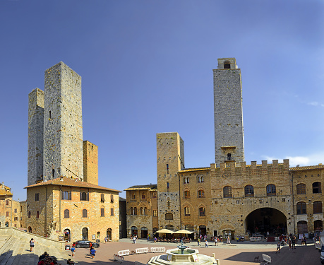 Medieval Skyscrapers, Towers in San Gimignano, Tuscany, Italy, World Heritage Site by UNESCO