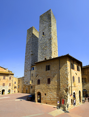 Medieval Skyscrapers, Towers in San Gimignano, Tuscany, Italy, World Heritage Site by UNESCO