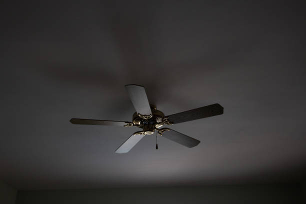 Electric vintage ceiling fan. Elements of home decor. .