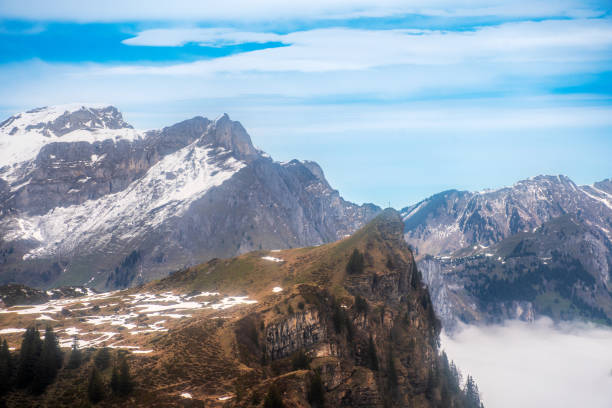 Majestic view of Alps mountains of Titlis Switzerland
