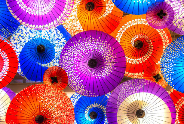 istock Japanese umbrella material light up 2148583808