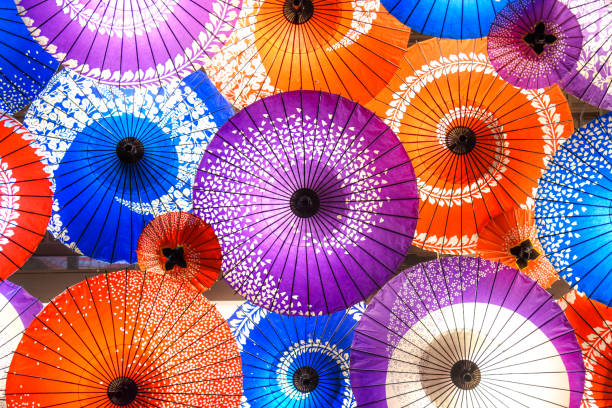 istock Japanese umbrella material light up 2148583811