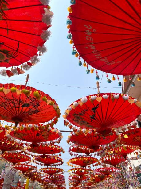 istock Colorful umbrella for decoration 2148585027