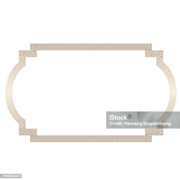 Shape Rectangle Key Frame Rectangle Vintage Frame Greek Key Golden Rectangle Shape Vintage Frames ...