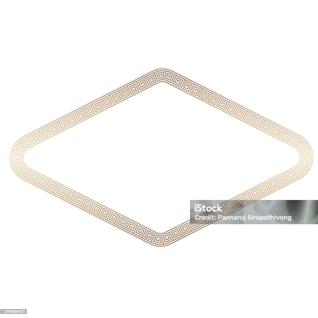Shape Rectangle Key Frame Rectangle Vintage Frame Greek Key Golden Rectangle Shape Vintage Frames ...