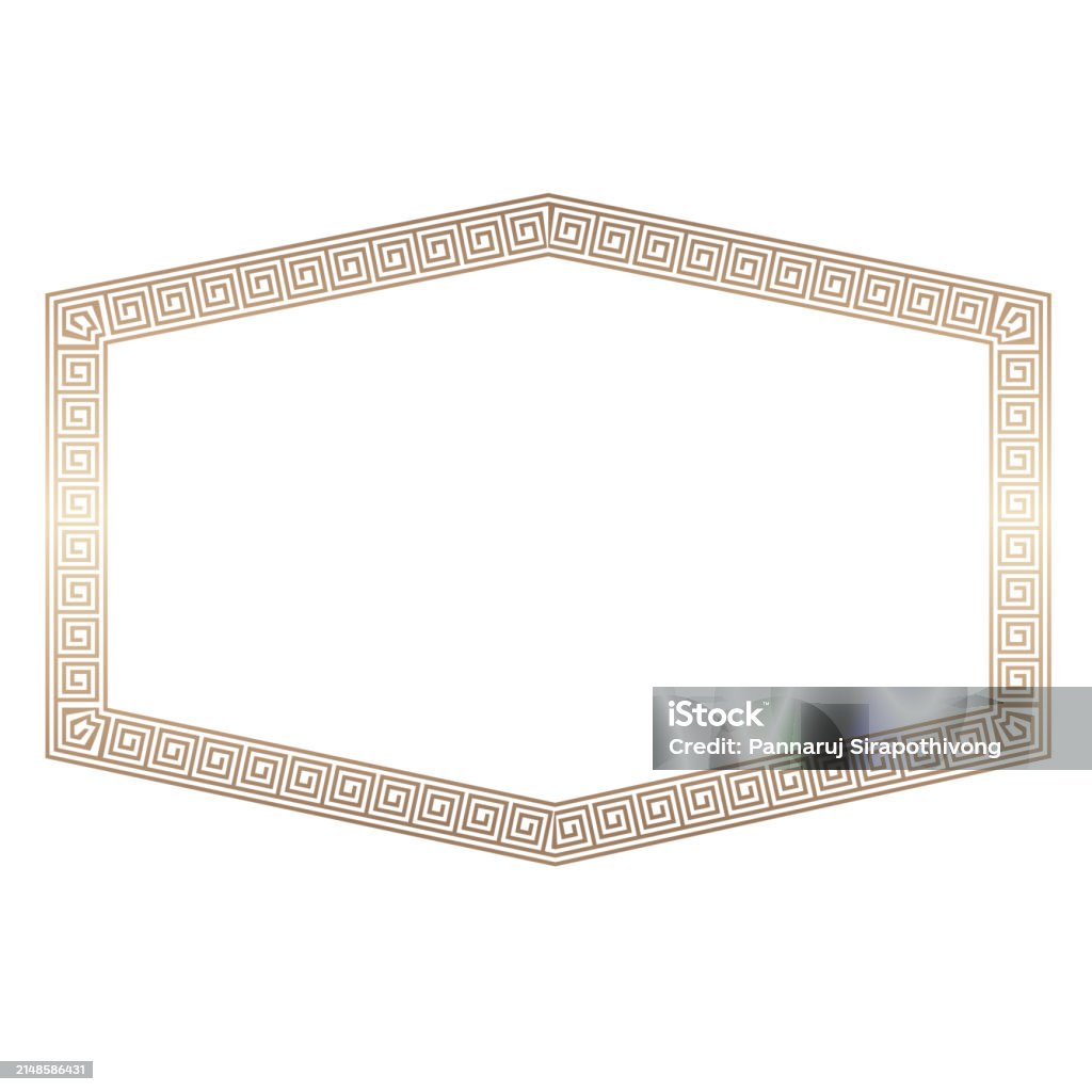 Shape Rectangle Key Frame Rectangle Vintage Frame Greek Key Golden Rectangle Shape Vintage Frames ...