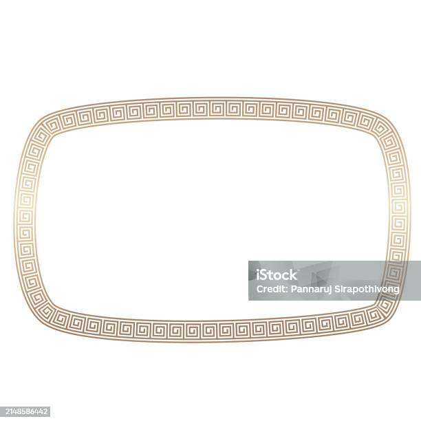 Key Picture Rectangle Rectangle Vintage Frame Greek Key Golden Rectangle Shape Vintage Frames ...