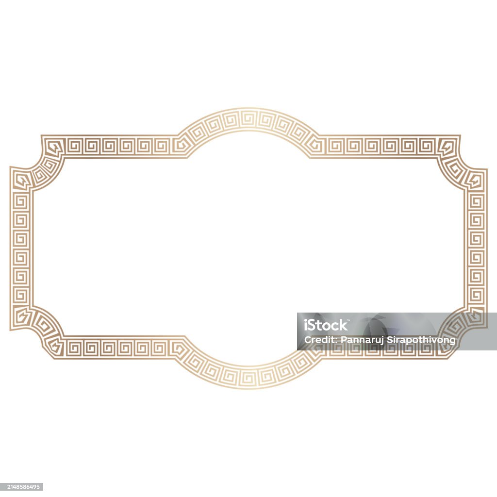 Shape Rectangle Key Frame Rectangle Vintage Frame Greek Key Golden Rectangle Shape Vintage Frames ...