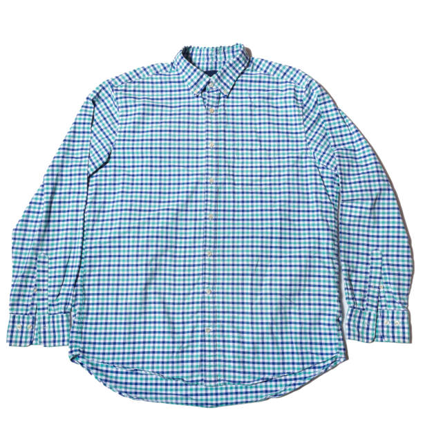 istock Men's casual long sleeved shirt on white background 2148588943