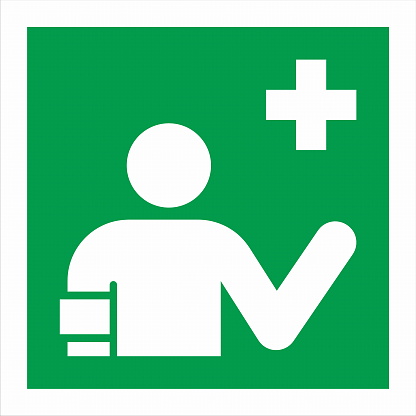 ISO 7010 Standard Sign Safe Condition First aid responder