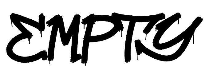Empty word black graffiti airbrush spraypaint typography