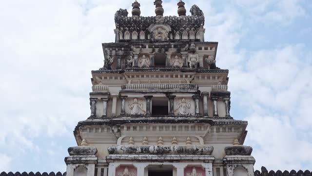 Hindu Temple with beautiful sculptures of Hindu deities carved on the exterior walls of the temple