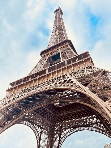 The Eiffel Tower in Paris, France. Famous travel destination.
