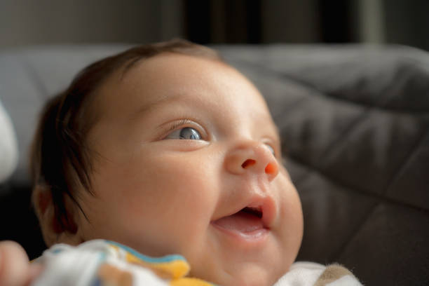 a baby in a crib