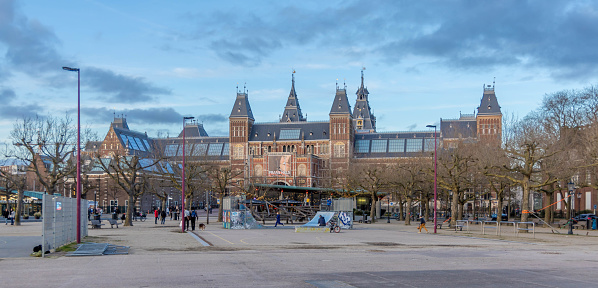 Amsterdam, the Netherlands. 16 March 2024. Rijksmuseum Amsterdam. The Rijksmuseum is the national museum of the Netherlands. We tell the story of 800 years of Dutch history, from 1200 to now.