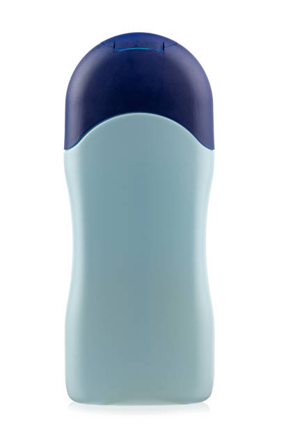 istock Plastic blue shampoo bottle. Isolated on a white background. Without inscription. 2148599003