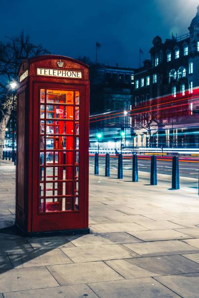 istock Traditional old style UK red phone box 2148600135