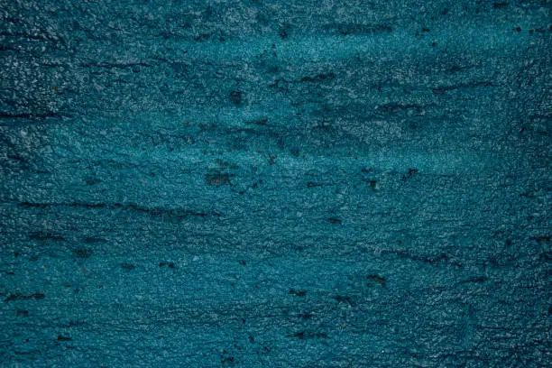 Turquoise colored abstract wall background with textures of different shades of turquoise