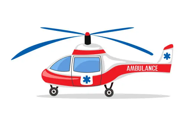 Vector illustration of ambulance helicopter