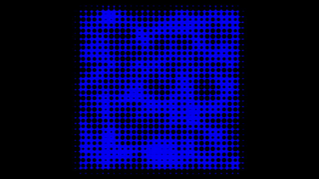Blue square half tone pattern