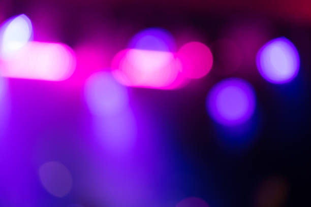 istock Bokeh from the concert from pink blue light 2148603632