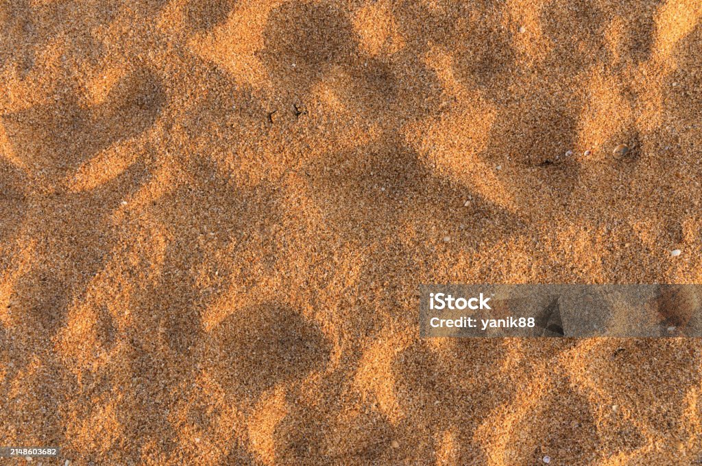 Yellow Sharp Sand Yellow Lumpy Sand Background On The Beach In Side Sunset Light Rich ...
