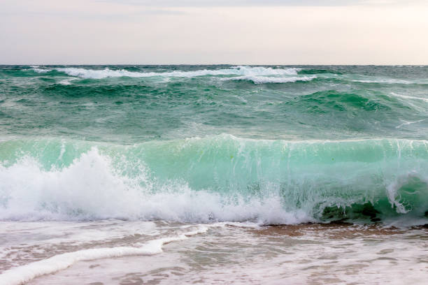 istock waves crashing the shore of black sea 2148607146