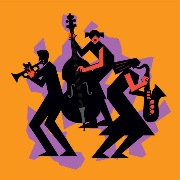 30+ Abstract Jazz Character Music Band Vector Art Illustrations