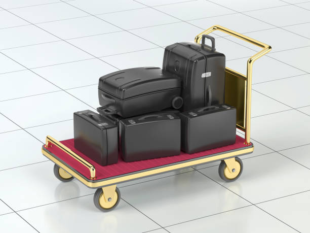 istock Airport luggage cart 2148609958