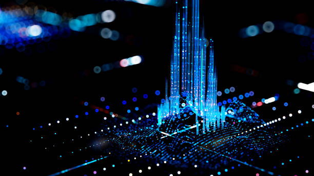 The abstract futuristic digital landscape