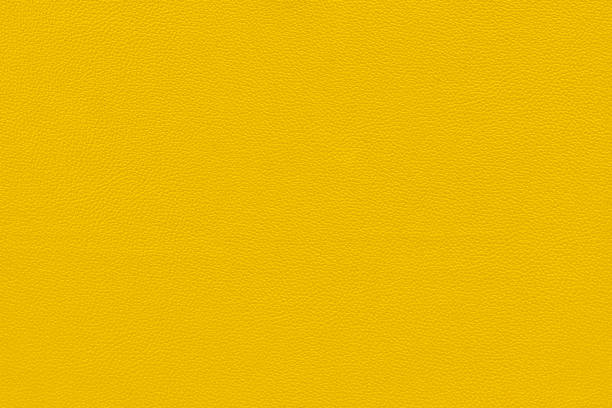 Yellow full grain leather texture background, Yellow background
