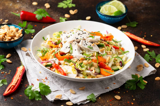 istock Healthy Vietnamese Chicken Salad with vegetables and peanuts 2148614864