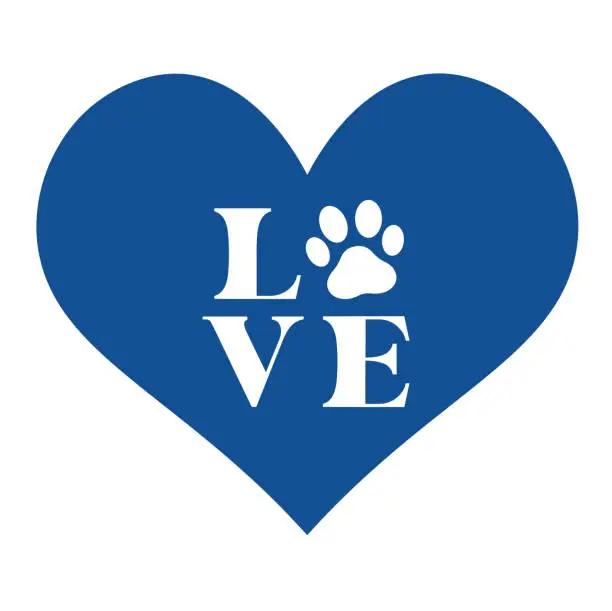 Vector illustration of love my dog icon