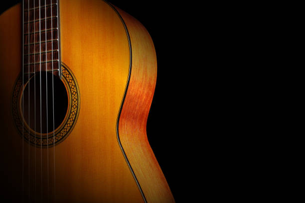 istock Acoustic guitar classical spanish guitar close up 2148621222