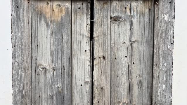 Old wooden door and window 4k stock video
