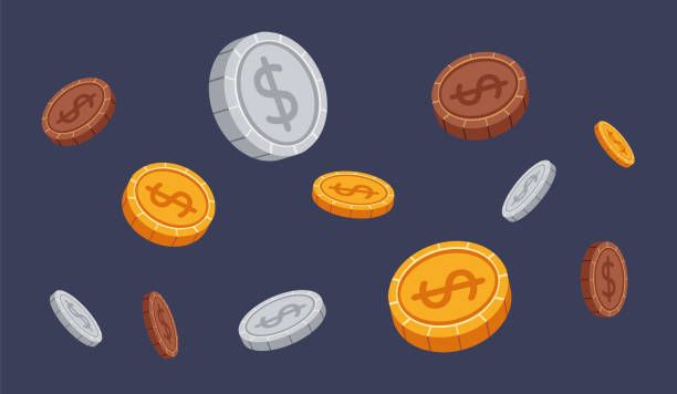 istock Money financial dollar cash falling flying abstract concept. Vector graphic design illustration 2148622561