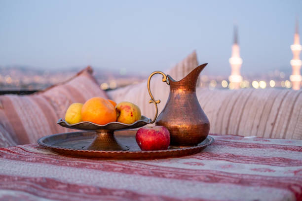 istock Terrace of a cafe overlooking the mosque. 2148622630