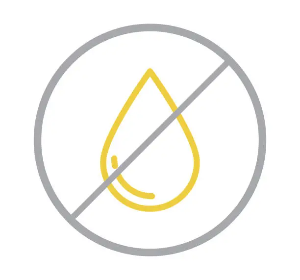 Vector illustration of Protect from Moisture Line Icon