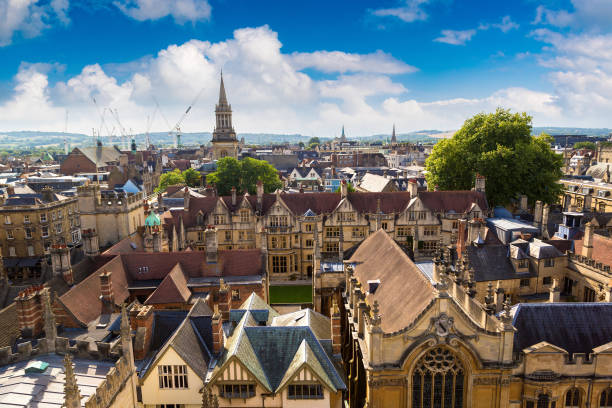 istock Panoramic aerial view of Oxford 2148624247