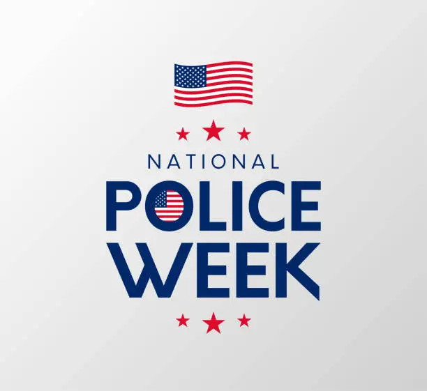 Vector illustration of National Police Week poster. Vector