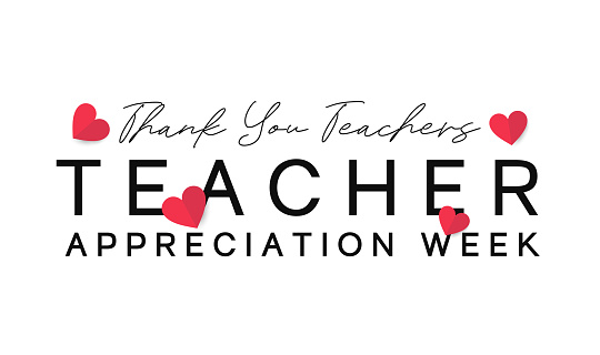 Teacher Appreciation Week background, Thank You Teachers. Vector illustration