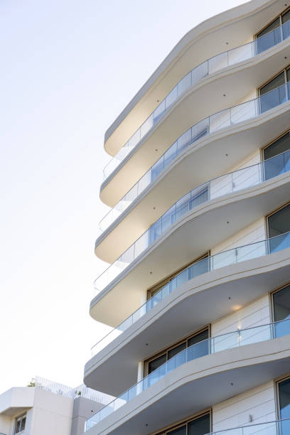 istock Brand new, modern apartment building, background with copy space 2148628256