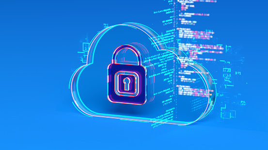 Data Security In Cloud Computing Digital Data Security Cloud Computing Network Security Concept Stock ...